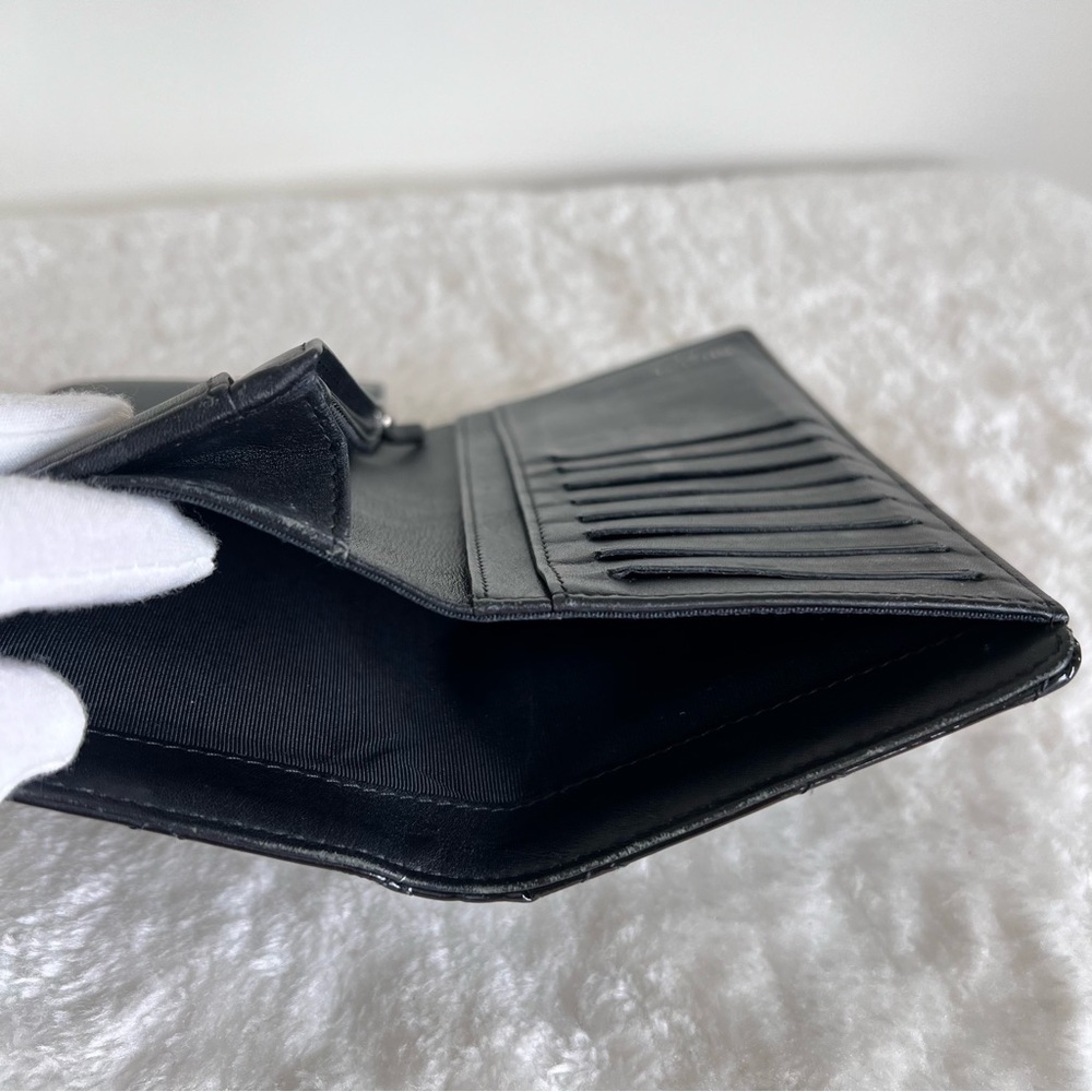 Chanel Classic Long Flap Wallet in Black Quilted Patent Leather - Picture 15 of 15